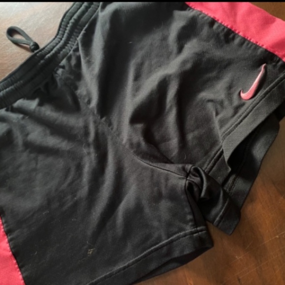 Nike Women's Athletic Shorts in Black and Red